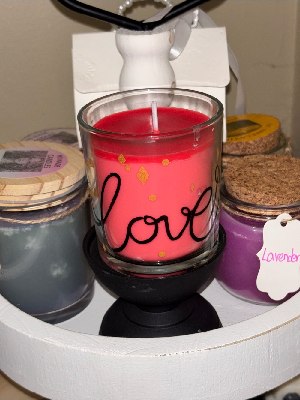 Strawberry fields scented Candle in Glass Jar
